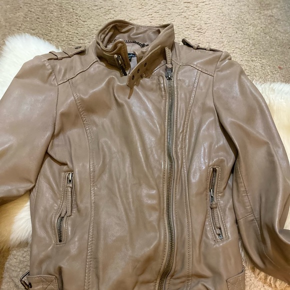 Muubaa Leather Bomber Jacket - Size 6 - Picture 4 of 6
